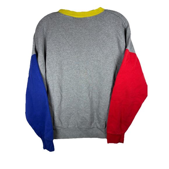 VTG 80's Nike Colorblock Sweatshirt Mens Size M Gray Red Blue Yellow CJ6278-071 - Picture 5 of 8